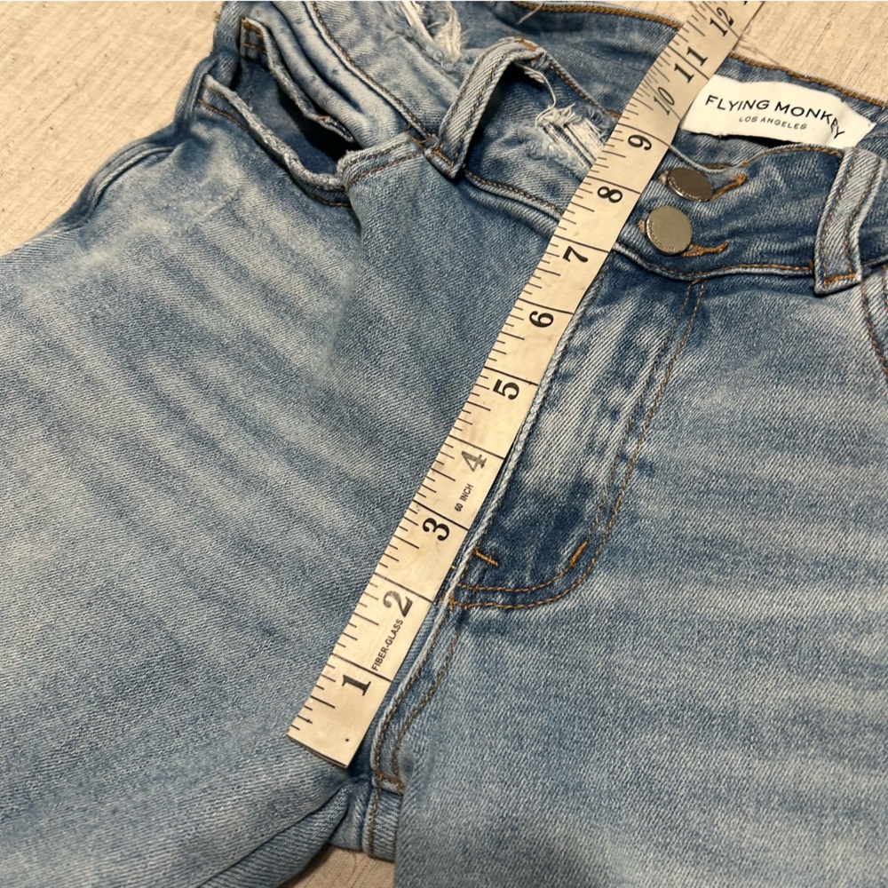 Flying Monkey Light Blue Flare Jeans - Picture 7 of 7